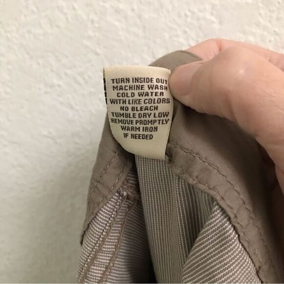 Vintage Bebop Y2K low rise tan pinstripe drawstring capris 11 - Picture 6 of 6